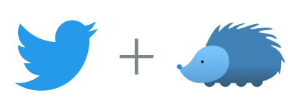 Twitter plus Nuzzel logos